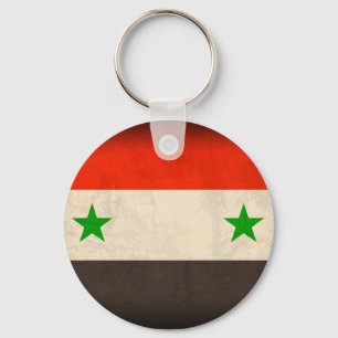 Syrienflagge Not leidender Schlüsselanhänger
