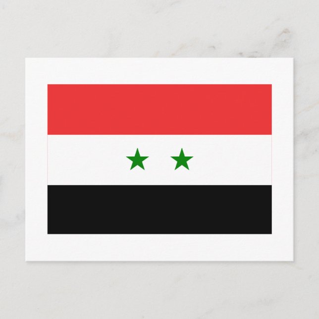 Syrienflagge Postkarte (Vorderseite)