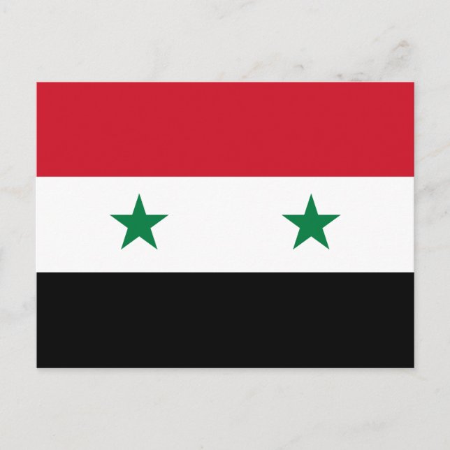 Syrienflagge Postkarte (Vorderseite)