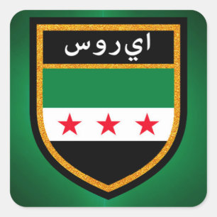 Syrienflagge Quadratischer Aufkleber