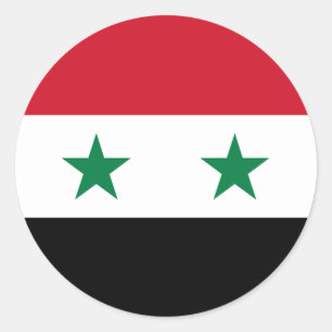 Syrienflagge Runder Aufkleber