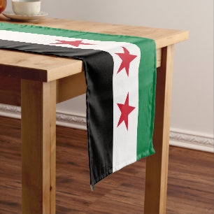 Syrienflagge, Syrien Sports Fan House Dekoration Kurzer Tischläufer