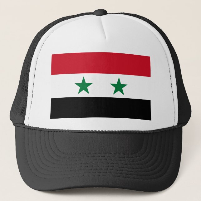 Syrienflagge Truckerkappe (Vorderseite)