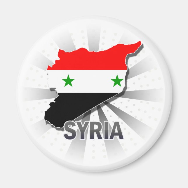 Syriens Flag Map 2.0 Magnet (Vorne)