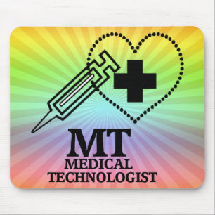 SYRINGE HEART LOGO FOR MT MEDICAL TECHNOLOGIST MOUSEPAD