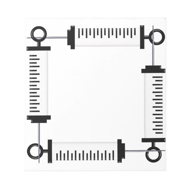 Syringe Notepad Notizblock (Vorderseite)