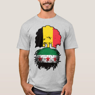Syrische belgische Wurzeln und Kronenbaum T-Shirt