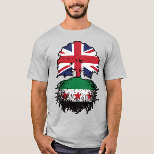 Syrische britische Wurzeln und Kronenbaum T-Shirt
