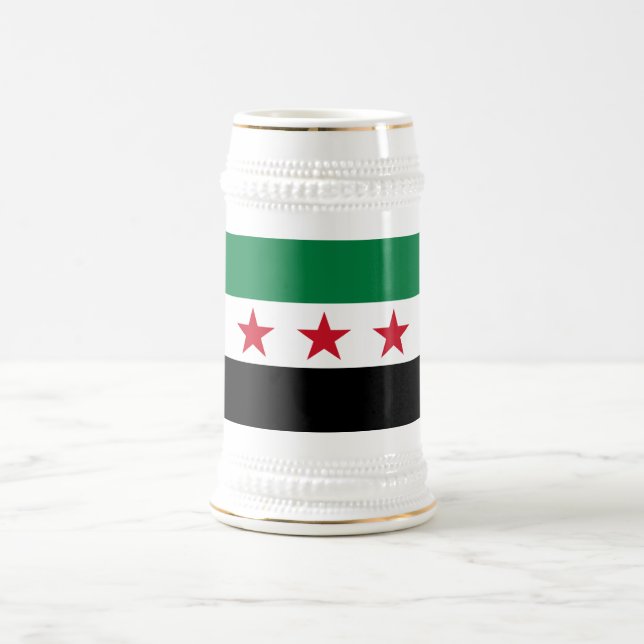 Syrische Flagge Bierglas (Mittel)