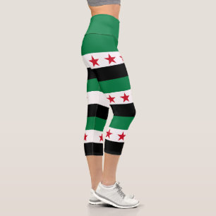 Syrische Flagge Capri Leggings