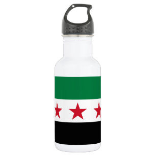 Syrische Flagge Edelstahlflasche