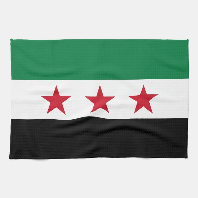 Syrische Flagge Geschirrtuch (Horizontal)
