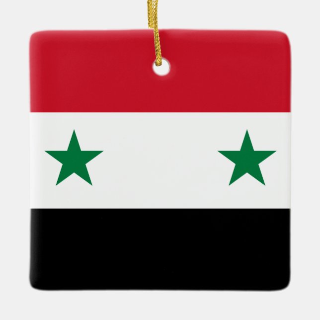 syrische Flagge Keramikornament (Vorderseite)