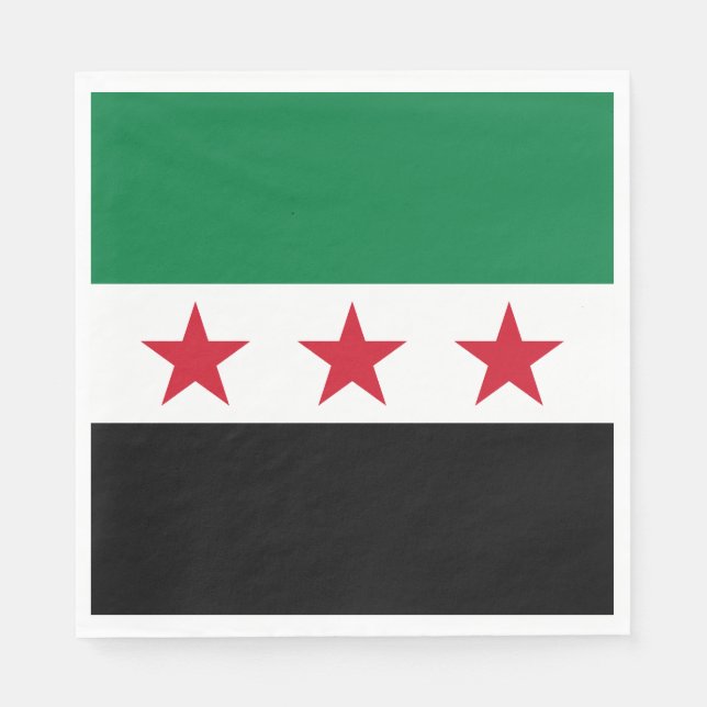 Syrische Flagge Serviette (Vorderseite)