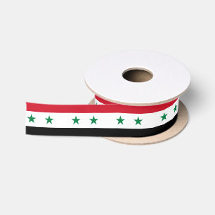 syrische Flagge & Syrien - Reisen, Urlaub /Sportfa Satinband