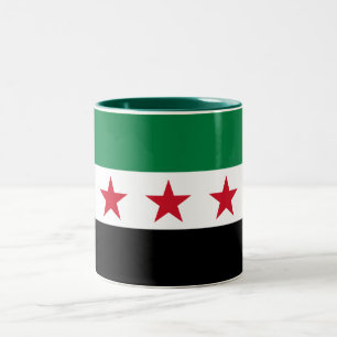 Syrische Flagge Zweifarbige Tasse