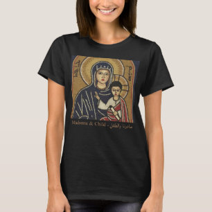 Syrisches Mosaik von Madonna und Kindermaronit T-Shirt