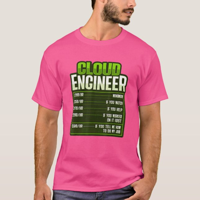 Sys Admin und Entwickler für einen Cloud-Entwickle T-Shirt (Vorderseite)