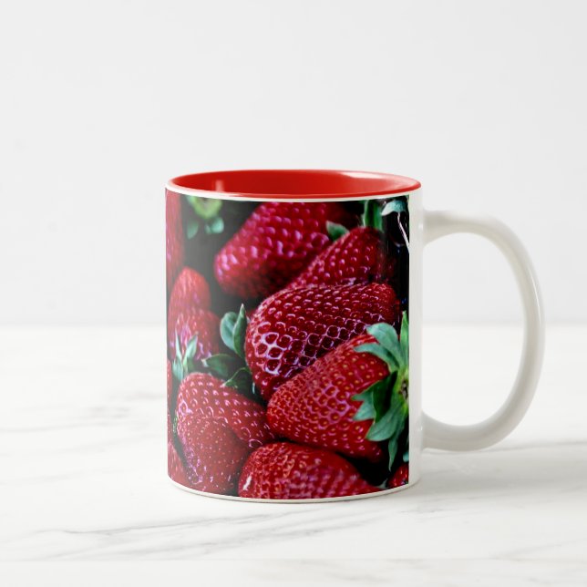 SYS STRAWBERRIES FOTOGRAFIE BACKGRUNDS WALLPAPER ZWEIFARBIGE TASSE (Rechts)