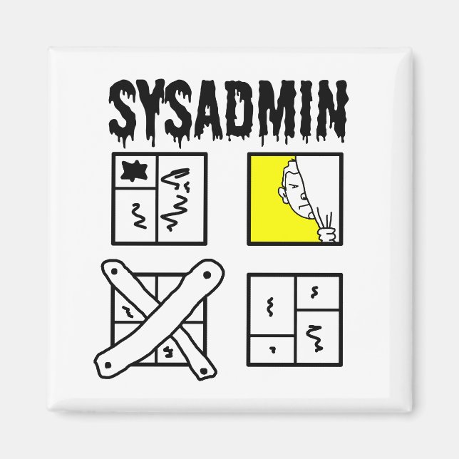 Sysadmin - Systemadministrator Magnet (Vorne)