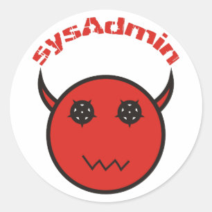 sysAdmin Systemadministrator system administrator Runder Aufkleber