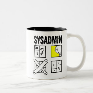 Sysadmin - Systemadministrator Zweifarbige Tasse