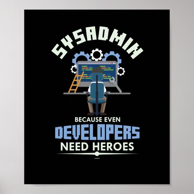 Sysadmin, weil selbst Entwickler Helden brauchen Poster (Vorne)