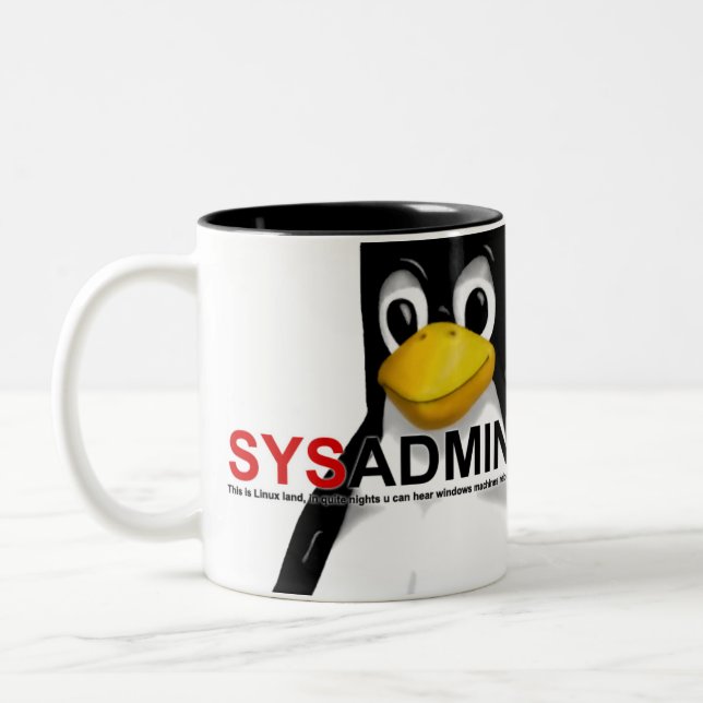 SYSADMIN ZWEIFARBIGE TASSE (Links)
