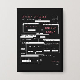 System Offline - Techno-Brutalist-Design Button