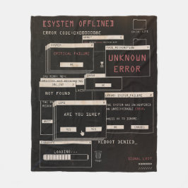 System Offline - Techno-Brutalist-Design Fleecedecke