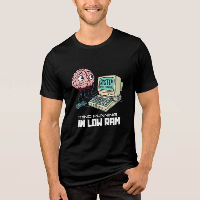 System Überdenken-Lustiges Design  Tri-Blend Shirt (Vorderseite)