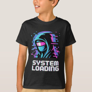System wird geladen – Cyber Glitch Hoodie Art T-Shirt
