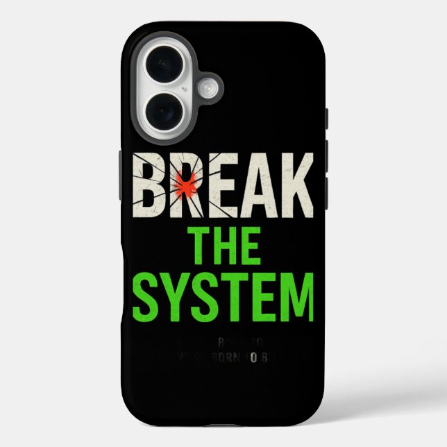 Systemabbruch - Fett Motivierend iPhone 16 Hülle (Rückseite)
