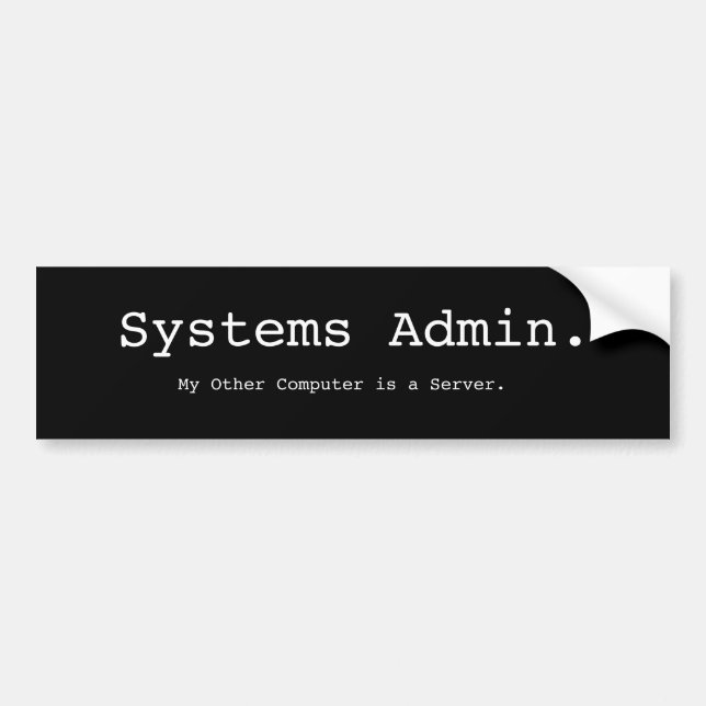 Systeme Admin Autoaufkleber (Vorne)