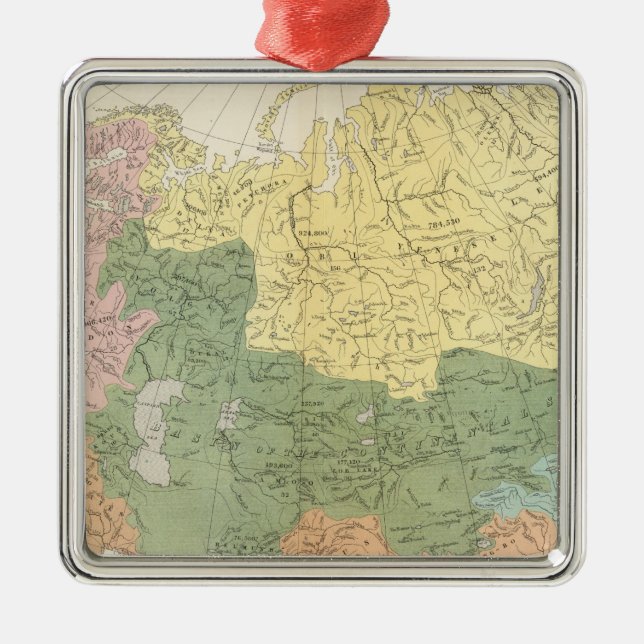 Systeme Asiens, Europa-Fluss Silbernes Ornament (Vorne)