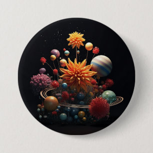 Système solaire Badge rond 7,5 cm
