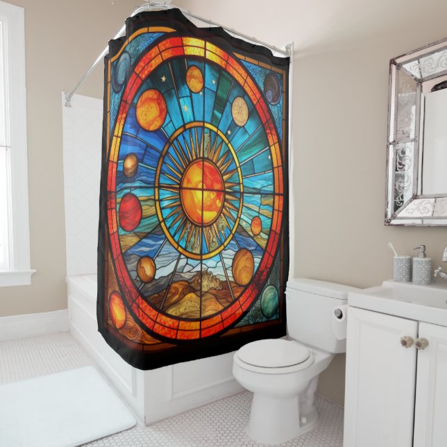 Système solaire en verre tendu Douche rideau (En situation)