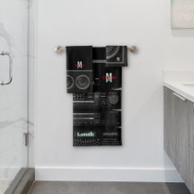 Système stéréo rétro noir