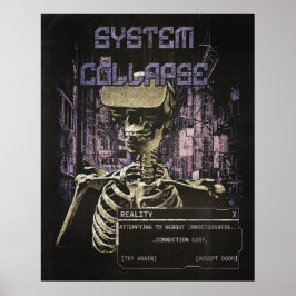 Systemkollaps - Techno-Dystopian Streetwear Poster