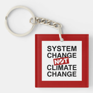 Systemveränderungen und nicht Klimawandel Schlüsselanhänger