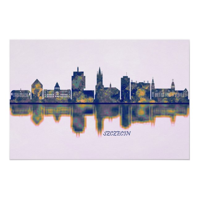 Szczecin Skyline Poster (Vorderseite)