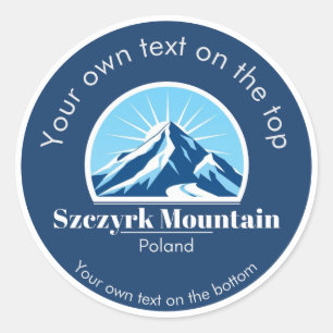 Szczyrk Berg Polen Skiurlaub Runder Aufkleber