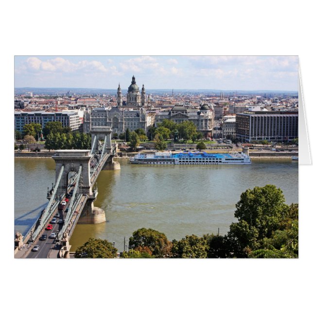 Szechenyi Chain Bridge, Budapest, Ungarn (Vorderseite (Horizontal))