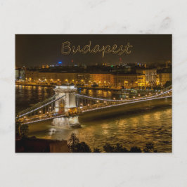 Szechenyi Chain Bridge, Budapest, Ungarn Postcard Postkarte