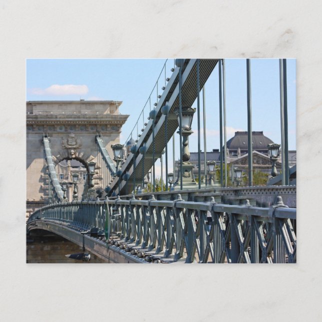 Szechenyi Chain Bridge, Budapest, Ungarn Postkarte (Vorderseite)