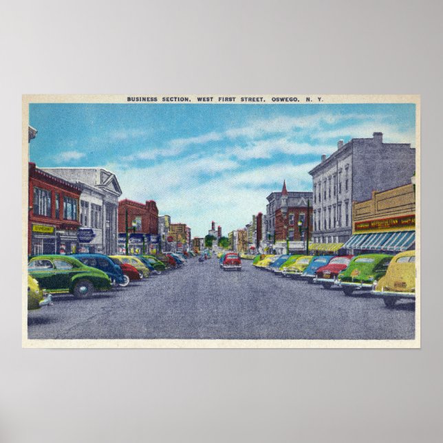 Szenarien der West First Street Business Section Poster (Vorne)