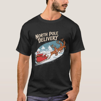Szenario der Lieferung an den Nordpol mit dem Weih T-Shirt