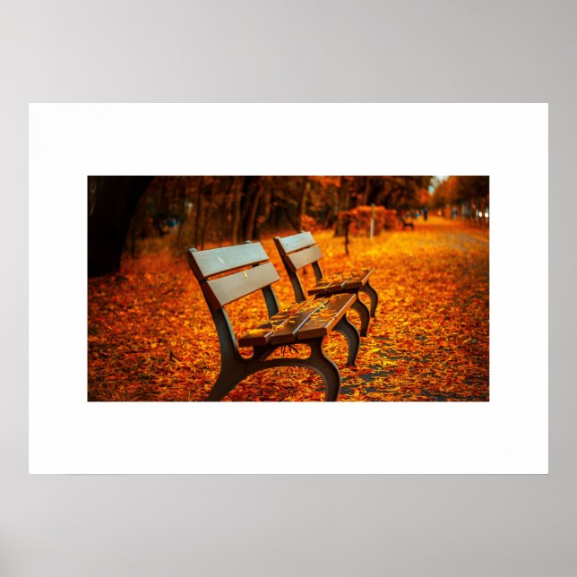 Szenario des Herbstfalls Poster (Vorne)
