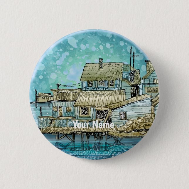 Szene am Kai  Button (Vorderseite)