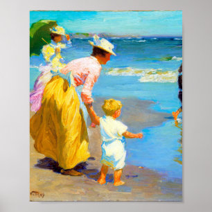 Szene am Strand von Edward Henry Potthast Poster